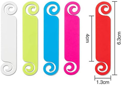 Honoson 50 Pieces Cable Tags Cable Management Labels Multicolor Labels Cord Identification Tags for USB Computer Phone Charger