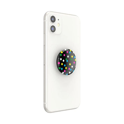 PopSockets Translucent Phone Grip with Expanding Kickstand, PopSockets for Phone, Translucent PopGrip - Black Disco