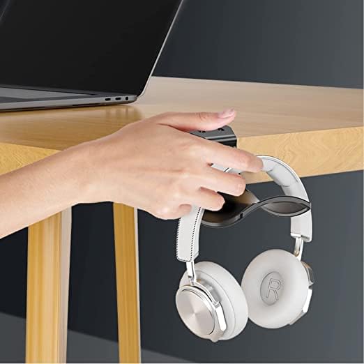 SIROLISA 2-Pack Never Fall Headphone Hook Wall Mount Headset Holder White