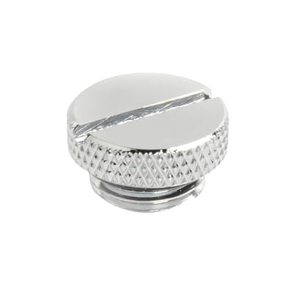 Dracaena.io 6 Pack G1/4" Thread, Thin Water Stop Plug Fitting with Coin Slot for Computer Water Cooling System, Durable Brass/Copper Material, Silver
