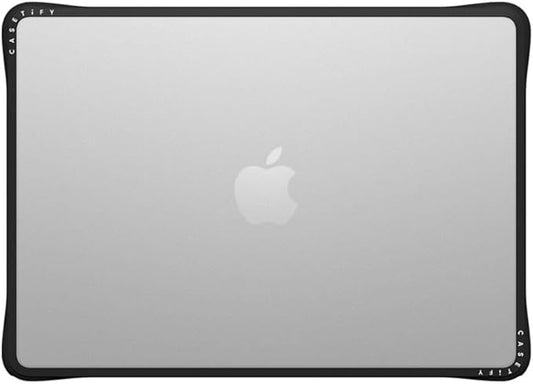 CASETiFY Impact MacBook Air 13.6" (M2-M4) Case [Cushioned Impact Corners/Scratch-Resistant/Anti-Slip Grip] - Clear Black