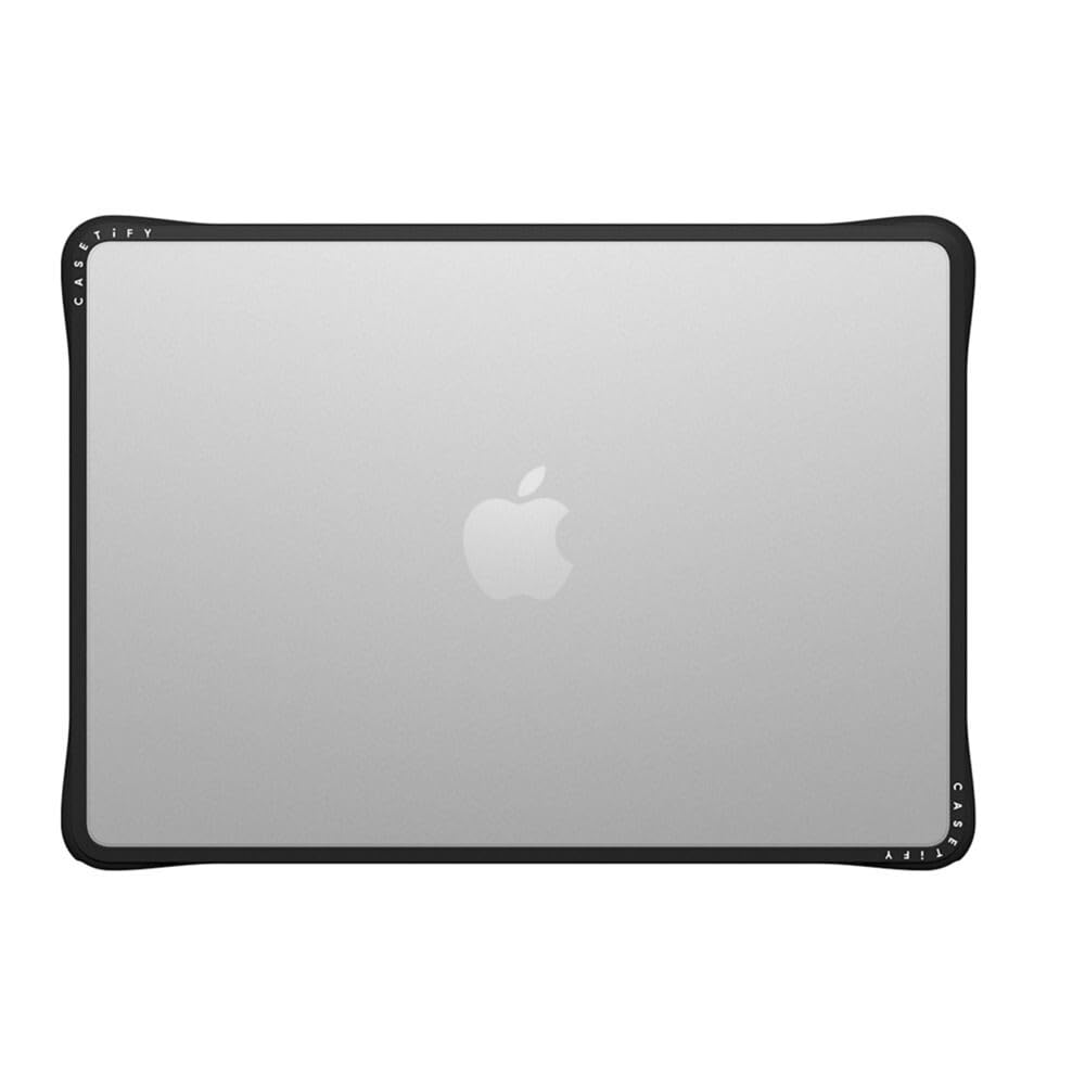 CASETiFY Impact MacBook Air 13.6" (M2-M5) Case [Cushioned Impact Corners/Scratch-Resistant/Anti-Slip Grip] - Clear Black