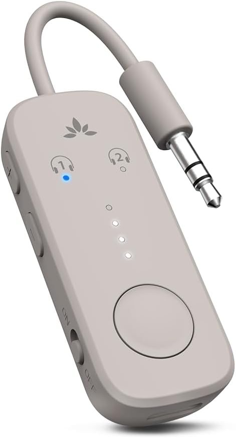 Avantree Relay - Airplane Bluetooth Adapter for 2 AirPods or Headphones