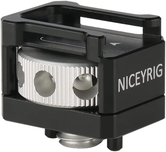 NICEYRIG Cold Shoe Arri Mount Adapter for DSLR Top Handle, Cage Rig - 500