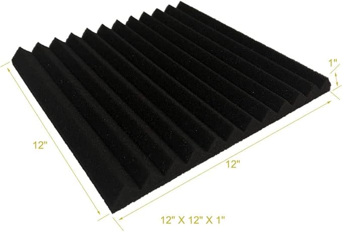 96 Pack Medium Sale Acoustic Foam Soundproof Foam(Accompanied By Double-Sided Adhesive Tape) (96 Black)