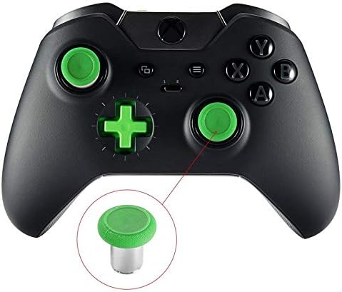 eXtremeRate 8 in 1 Green Metal Magnetic Thumbsticks Analog Joysticks for Xbox One, for Xbox Series X|S and PS4 Controller with T8H Cross Screwdrivers