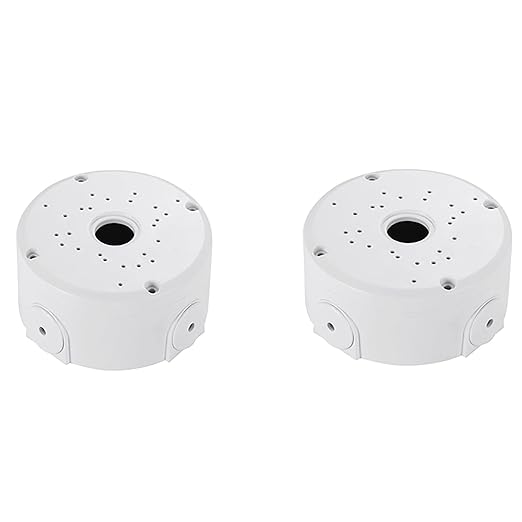 Universal Bullet Security Camera Junction Box Mount Bracket Plastic Rainproof Junction Box Mount Bracket for IP Camera Electric Enclosure, Indoor/Outdoor Wall Cable Junction Base Boxes (2 Pack)