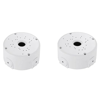 Universal Bullet Security Camera Junction Box Mount Bracket Plastic Rainproof Junction Box Mount Bracket for IP Camera Electric Enclosure, Indoor/Outdoor Wall Cable Junction Base Boxes (2 Pack)