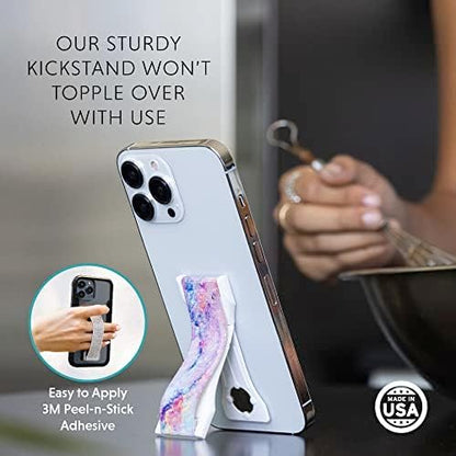 LOVEHANDLE PRO Premium Phone Grip - Silicone Phone Strap - Magnetic Phone Mount and Kickstand for Smartphone and Tablet - Alien Cattle Rustlers Silicone