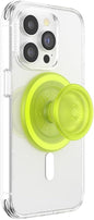 PopSockets Phone Grip for MagSafe with Kickstand, Magnetic Stand, Swappable Top, Secure Hold for iPhone MagSafe Cases, Phone & Tablet Grip - Chartreuly Translucent Glow in The Dark