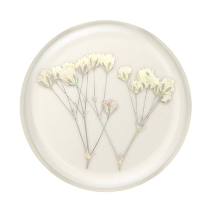 PopSockets Adhesive Phone Grip, Holder, Phone Stand, Flower - Pressed Flower Baby's Breath
