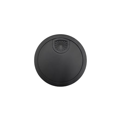 HAHIYO 1Pcs 3.15Inch/80mm Black Zinc Alloy Desk Grommet Wire Grommet Cable Management Cord Hole Cover Desk Wire Hole Insert Wire Organizer for Computer Office Home School Equipment Systems
