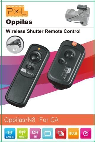 Pixel Digital Wireless Remote Shutter Release Switch N3 Compatible with Canon 5D Mark-III/Mark-IV 5D R5 R5C 10D 1DX 1DC 1DS 1D 5DS 5DSR 20D 6D 7D-Mark-II 7D 50D 40D 30D D60 D30 D2000 Replaces RS-80N3