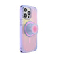 PopSockets iPhone 15 Pro Phone Case with MagSafe, Wireless Charging Compatible, White - Opalescent Clear