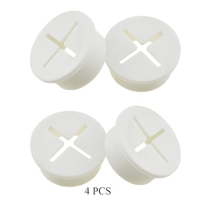 HAHIYO 4Pcs 1Inch/25mm White Flexible Rubber Desk Grommet Wire Grommet Cable Management Cord Hole Cover Desk Wire Hole Insert Wire Organizer for Computer Office Home School Equipment Systems