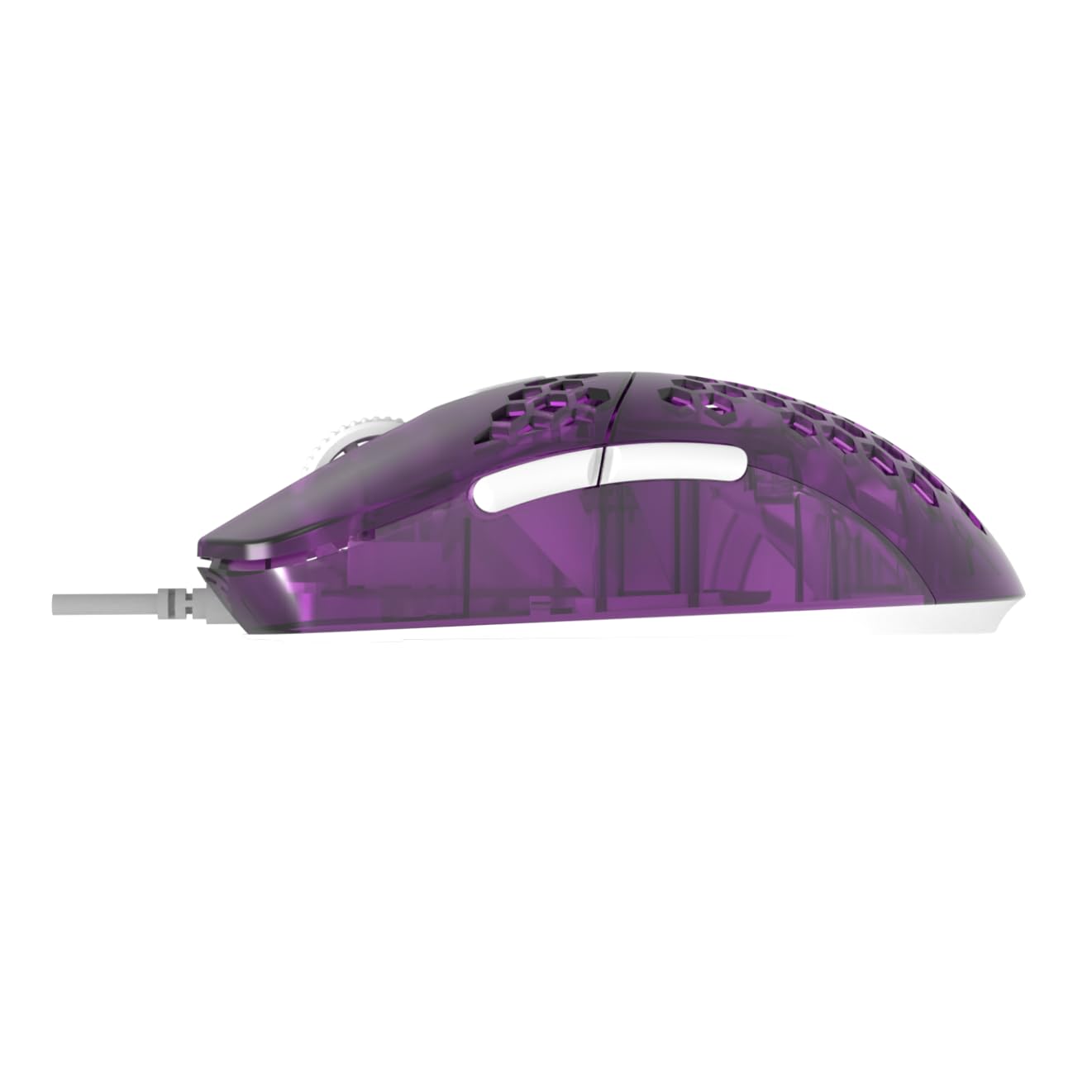 G-Wolves Hati HTM/HT-M Medium 56g Ultra Lightweight Honeycomb Wired Gaming Mouse, PixArt 3389 Sensor 16000 DPI, 6 Programmable Buttons, Low Latency, for PC/Mac (Violet)