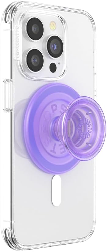 PopSockets Phone Grip for MagSafe, Magnetic Holder, Phone Stand - Lavender Translucent