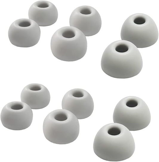 Silicone Earbuds Tips for Beats Fit Pro/Beats Studio Buds Ear Tips Replacement for Beats Earbuds 6 Pairs LMS Gray White