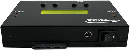 Vinpower 1 to 2 SATA 2.5" & 3.5" Hard Disk Drive/Solid State Drive (HDD/SSD) Clone Duplicator and DOD Level Eraser