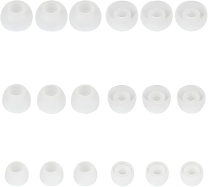Replacement Earbud Tips - Silicone Ear Covers for In-Ear Headphones - 9 Pairs (S, M, L)