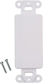 10 Pack Decorative Wall Plate for Keystone, Ethernet, HDMI, Coaxial & More, White Cover, Blank, Ideal for Home & Office Installations (Blank)