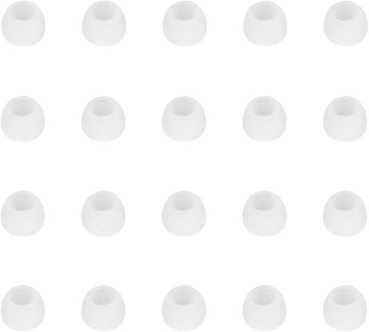Silicone Small Replacement Earbud Tips Eartips for in- Ear Headphones Rubber Tips Earbud Replacement Earbuds Cap 10 Pairs (White)