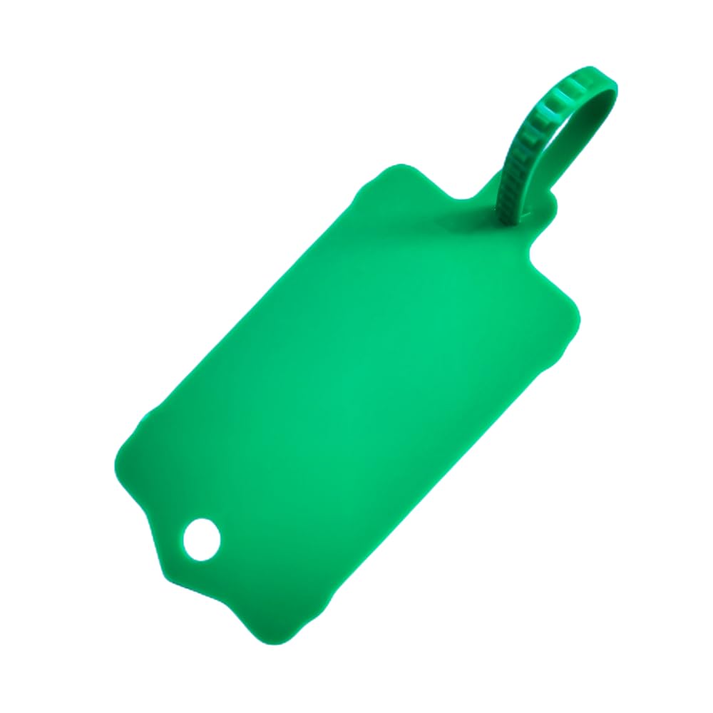 100pcs Reusable Blank Plastic Tags Ties Key Tags 1.45"*2.48" Serrated Tension Sealing Strap with Large Label Plastic Tie Mark Label Waterproof Hang Sign Write on Tag (5 Colors Mixed, 100pcs)
