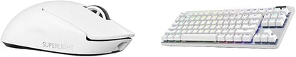 Logitech G Pro X Superlight 2 Lightspeed Wireless Gaming Mouse + G Pro X TKL Lightspeed Wireless Gaming Keyboard (Tactile) Bundle - White