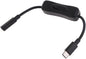 USB-C Extension Cable with Inline On/Off Switch - 6ft Power Control for Monitors, Printers and Gaming | Gold-Plated Connectors and 4K Video Support (Black)