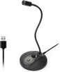JOUNIVO USB Microphone, 360 Degree Adjustable Gooseneck Design, Mute Button & LED Indicator, Noise-Canceling Technology, Plug & Play, Compatible with Windows & MacOS