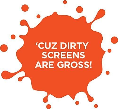 WHOOSH! Screen Shine 90 Count Touch Screen Cleaner Wipes for Car, OLED, TV, Eyeglasses, Laptop – Lint-Free, Non-Abrasive Wipes – Streak-Free Finish – Non-Toxic & Odorless – Microsuede Cloth Included