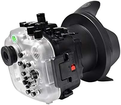 Seafrog Professional Waterproof Housing 6" Dry Dome Port Kit, for Sony A7S III A7SIII A7S3 A7 SIII Alpha 7S III with 16-35mm F4 (Zoom Gear Included) Underwater 40m/130fit Diving Case-Black
