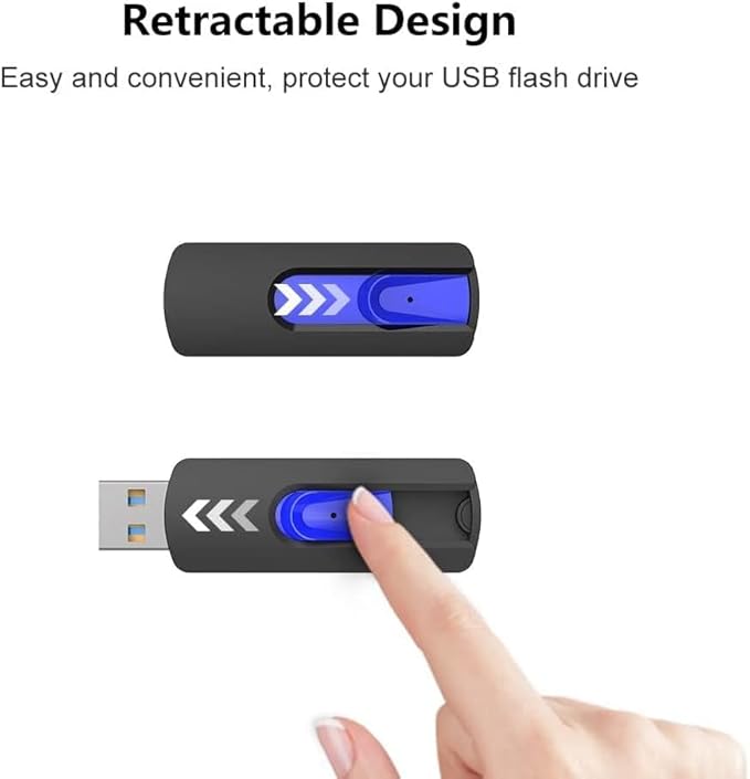 JUANWE 64GB Flash Drive 10 Pack USB Flash Drive Glide Pen Drive Large Capacity Thumb Drive High Speed USB Memory Stick with Easy Carry Lanyard-Hole Portable Jump Drive for PC Car Smart TV