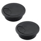 2 Pcs Desk Grommet 2" / 50 mm, Desk Cord Hole Cover, Cable Grommet ABS Plastic, Desk Hole Grommet for Home & Office Pc, Detachable Adjustable Cable Cord Organizer-Black