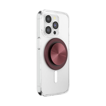 PopSockets Phone Grip for MagSafe, Magnetic Holder, Phone Stand, Burgundy - Alum Radial Oxblood