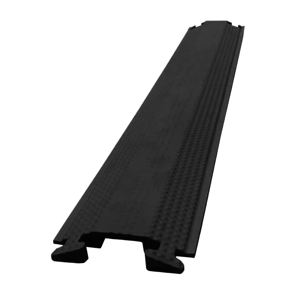Kable Kontrol Drop Over Floor Cord Cover – 36” Inch Long 1 Channel Cable or Wire Protector – 20 Pcs Bulk Pack - Rubber Ramp for Indoor and Outdoor Use – Yellow