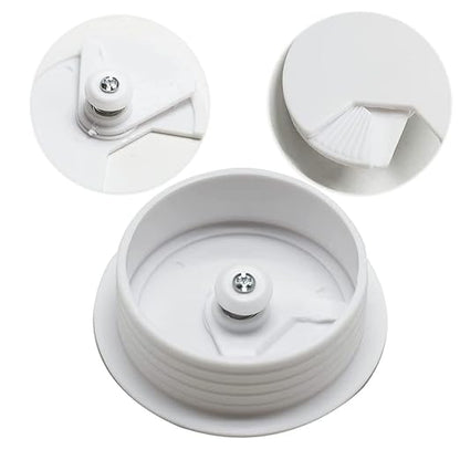 TuTuYa 8PCS Desk Grommet, Desk Grommet 50mm(2Inch) Desk Cable Grommet Desk Cable Hole Covers with Hole Saw, Ideal Solution for Office and Home Table Cable (White, 2Inch_50mm)
