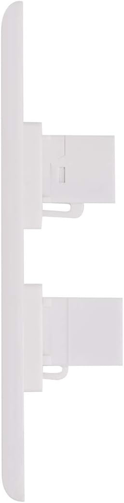 HDMI Ethernet Wall Plate - 1 Port 4K HDMI Keystone to Female, 1 Port CAT6 Keystone to Female - White
