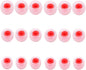 Earbud Replacement Tips Silicone Earbud Tips Headphone Earbud Tips Ear Gels Fit for Inner Hole from 3.8mm - 5.1mm Earphones 9 Pairs S/M/L Clear Red