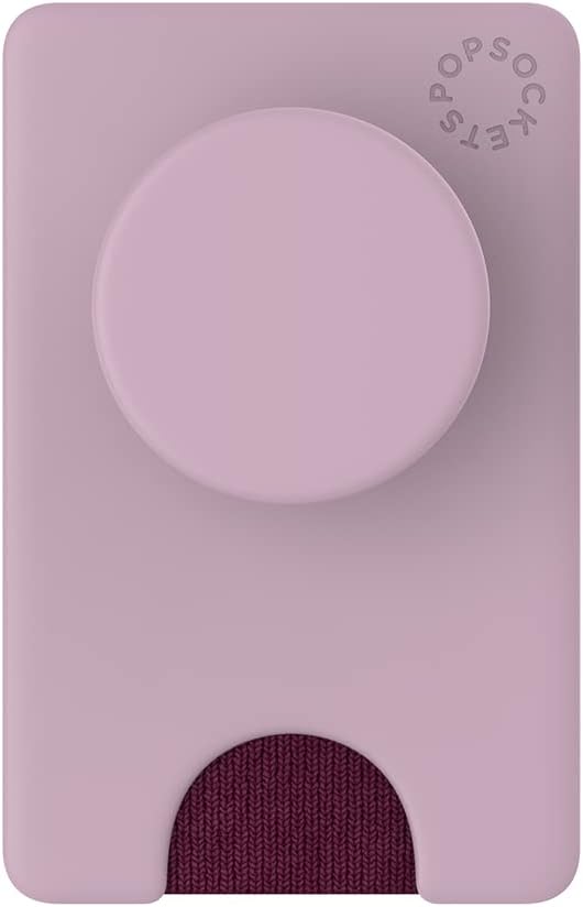 PopSockets Phone Wallet with Expanding Kickstand, Phone Card Holder - Blush Pink