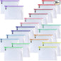 Mesh Zipper Pouch Bags, Zipper Bags for Organizing Storage, Waterproof Zipper Pouches, Letter Size, File Bags for School, Toys, Puzzle, Board Games and Office Supplies (Color, 11"x14")