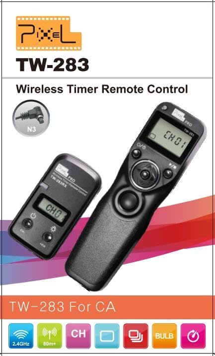 Pixel TW283-N3 Wireless Remote Shutter Intervalometer Compatible with Canon