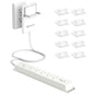 6FT Ultra-Thin Flat Plug Power Strip with 5 Outlets & 3 USB Ports | Child & Pet-Safe, 1625W, Wall-Mounted Cord Organizer, Universal Size Outlet & Plug Concealer with Cord Clips(UL Listed)