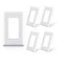 ELEGRP Matte Black 1-Gang Screwless Decorative Wall Plates, Standard Size Unbreakable Thermoplastic Faceplate Cover for Decorator Receptacle Outlet Switch, UL Listed (20 Pack)