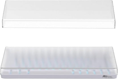GEEKRIA 65% Keyboard Dust Cover, Acrylic Dust Cover for 68 Key Computer Mechanical Keyboard, Compatible with RK Royal KLUDGE RK68, Keychron K6, K6 Pro, Corsair K65 PRO Mini (Frosted)