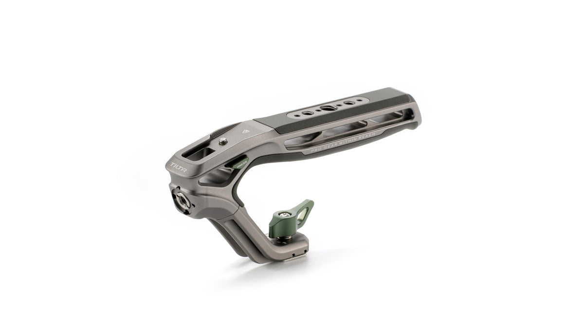 Tilta Xeno Side Handle for Filmmakers & Cameras - Black | Secure Connection & Helps Prevent Rotation | Adjustable Height | Textured Silicone Grip | Convenient Assembly (Dual 1/4″-20)
