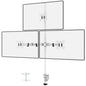 WALI Monitor Arm Mount for Desk, Single Computer Desk Mount, Monitor Bracket Mount Stand Single, up to 32 inch, 22 lbs (M001-W), White