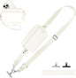Clip and Go Strap for Phone with Wallet Crossbody, Adjustable Phone Lanyard with Detachable RFID Wristlet Wallet, Cream (L)
