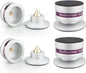 Tertullus 4 Pcs Aluminum Speaker Spike+Speaker Isolation Feet Top Pad Turntable Isolation Feet for Amplifier Speaker Turntable Player Subwoofer Silver