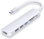 LENTION USB C Hub with 100W Charging, 4K HDMI, Dual Card Reader, USB 3.0 & 2.0 Compatible MacBook Pro, New Mac Air/Surface, Chromebook, More, Stable Driver Adapter (CB-CE18, Silver)